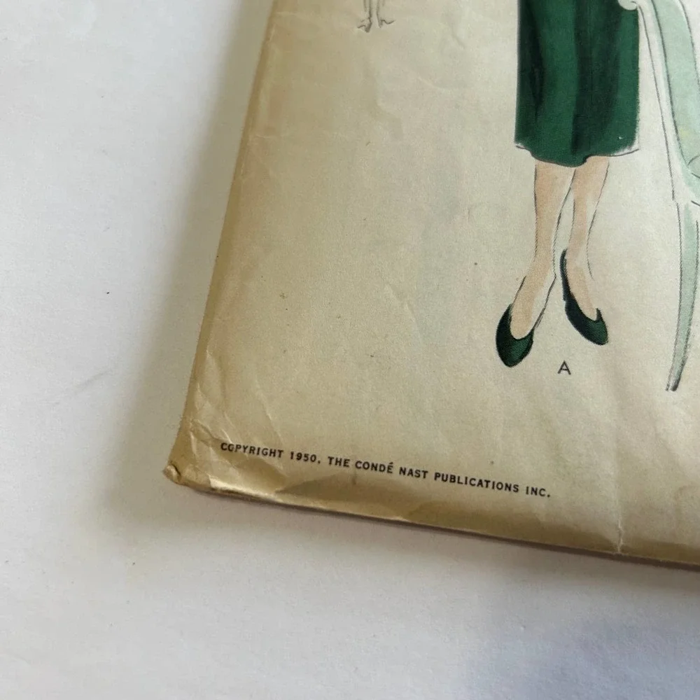 Vogue Vintage 1950's Unprinted Pattern  #7190 Dress Size‎ 14 Bust 32 Hips 35